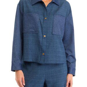 Vince Camuto Classic Navy Plaid Jacket Blazer - NWT